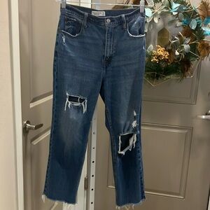 Distressed Blue Jeans